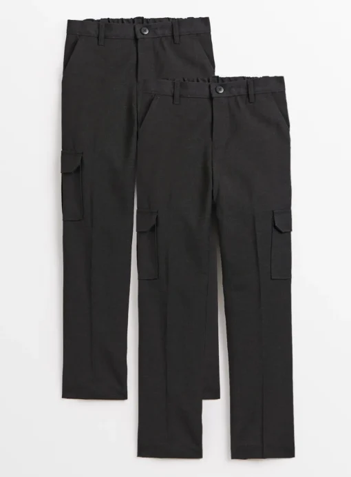 Charcoal Cargo Trousers 2 Pack 4 years