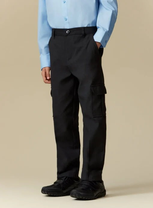 Charcoal Cargo Trousers 2 Pack 4 years
