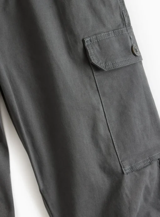 Charcoal Cuffed Cargo Trousers 40R