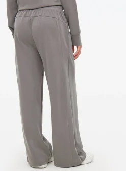Charcoal Grey Sandwash Co-ord Wide Leg Joggers M