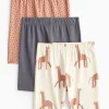Charcoal Printed Cycling Shorts 3 Pack 1-2 years