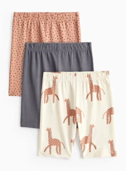 Charcoal Printed Cycling Shorts 3 Pack 1-2 years