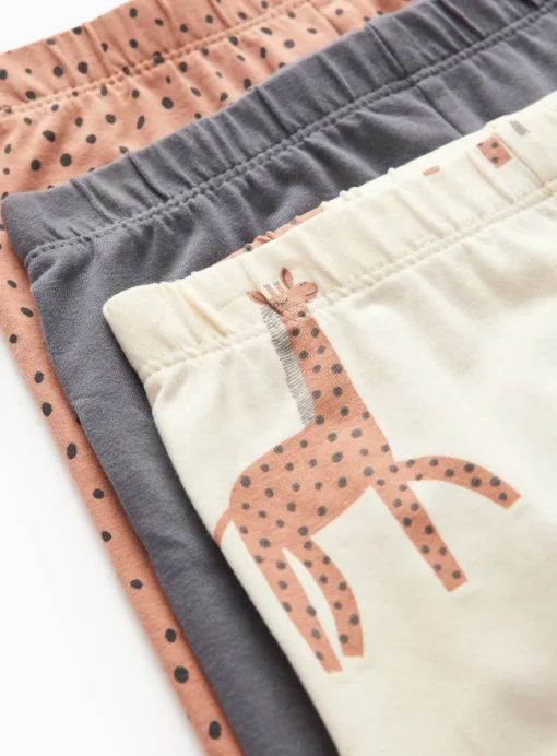 Charcoal Printed Cycling Shorts 3 Pack 1-2 years