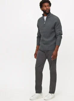 Charcoal Straight Leg Trousers 38S