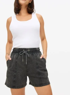 Charcoal Washed Co-ord Sweat Shorts XXL