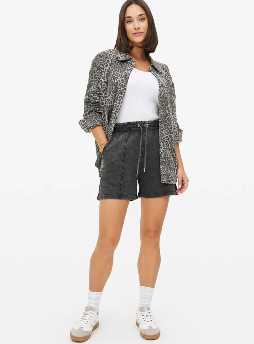 Charcoal Washed Co-ord Sweat Shorts XXL