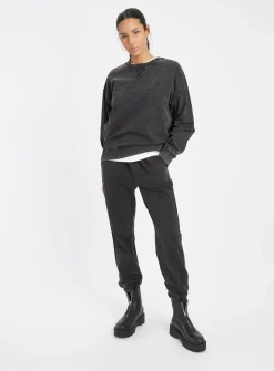 Charcoal Washed Coord Sweatshirt S