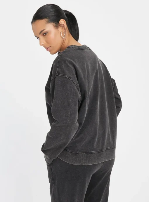 Charcoal Washed Coord Sweatshirt S