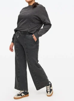 Charcoal Washed Co-ord Wide Leg Joggers XL