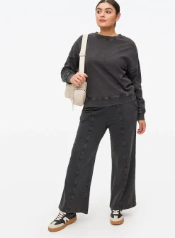 Charcoal Washed Co-ord Wide Leg Joggers XL