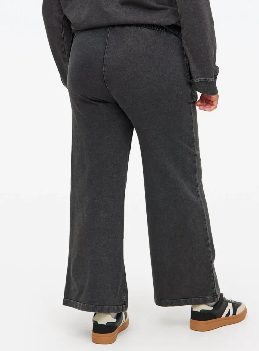 Charcoal Washed Co-ord Wide Leg Joggers XL