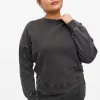 Charcoal Washed Crew Sweatshirt M