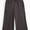Charcoal Wide Leg Ribbed Trousers 14 years