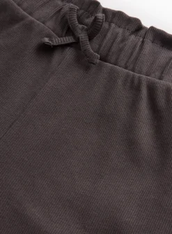 Charcoal Wide Leg Ribbed Trousers 14 years