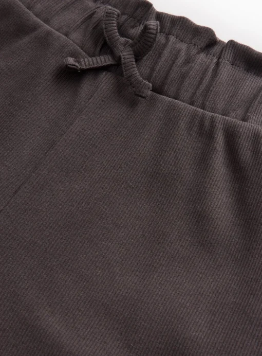 Charcoal Wide Leg Ribbed Trousers 14 years
