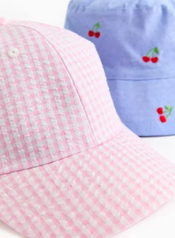 Cherry Bucket Hat & Cap 2 Pack 1-2 years