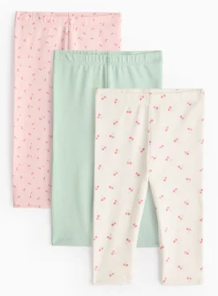 Cherry Print Leggings 3 Pack Up to 3 mths