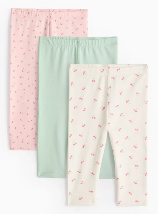 Cherry Print Leggings 3 Pack Up to 3 mths