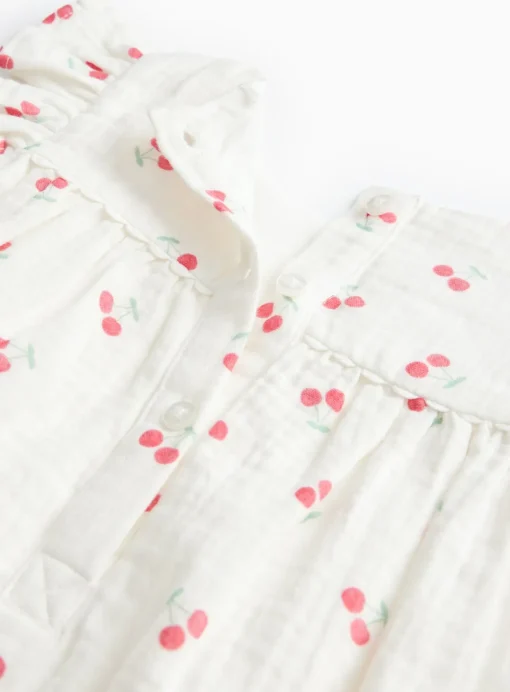 Cherry Print Woven Bodysuit & Headband Set 18-24 months