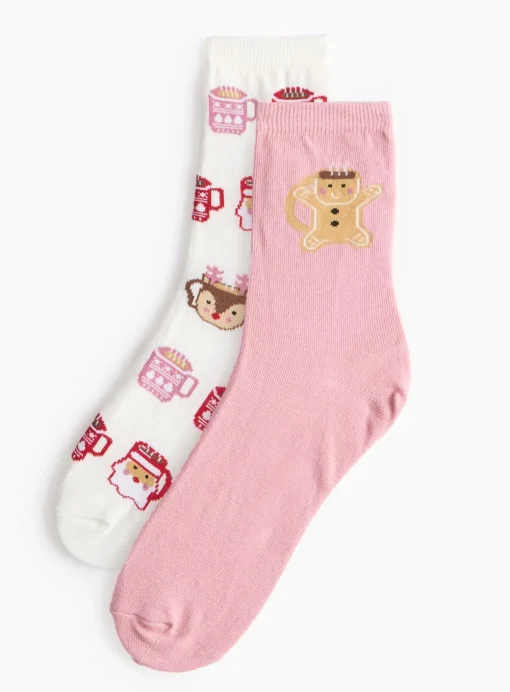 Christmas Mugs Socks 2 Pack 4-8