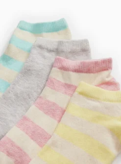Coastal Stripe Trainer Socks 5 Pack 4-8