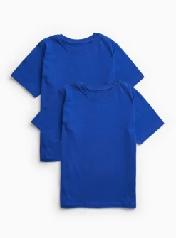 Cobalt Blue Crew Neck School T-Shirt 2 Pack 6 years