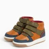 Colour Block Triple-Strap High Top Trainers 8 Infant