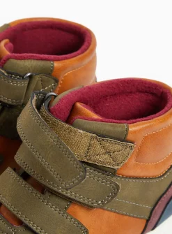 Colour Block Triple-Strap High Top Trainers 8 Infant