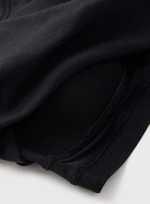 Cottonform™ Black Built-In Support Bra Vest Top 12