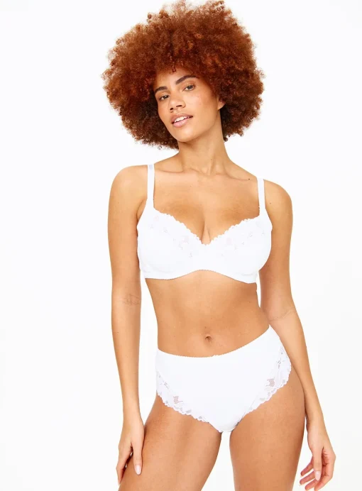 Cottonform™ DD+ White Lace Full Cup Bra 36DD