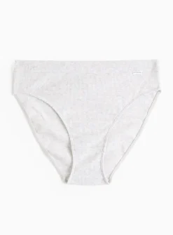Cottonform™ Grey Marl High-Leg Knickers 18