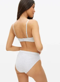 Cottonform™ Grey Marl High-Leg Knickers 18