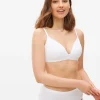 Cottonform™ White Ribbed Bralette 34DD