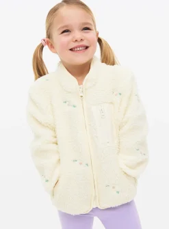 Cream Borg Fleece Jacket 1-2 years