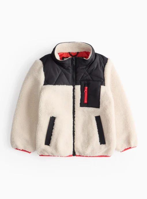 Cream Borg Fleece Shacket 13-14 years