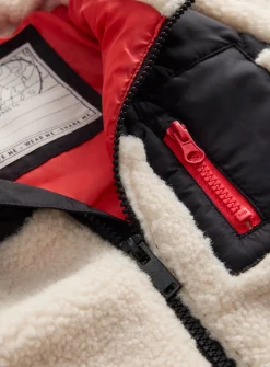 Cream Borg Fleece Shacket 13-14 years