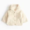 Cream Borg Jacket 6-9 months