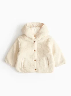 Cream Borg Jacket 6-9 months