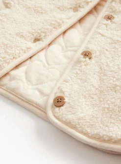 Cream Borg Jacket 6-9 months