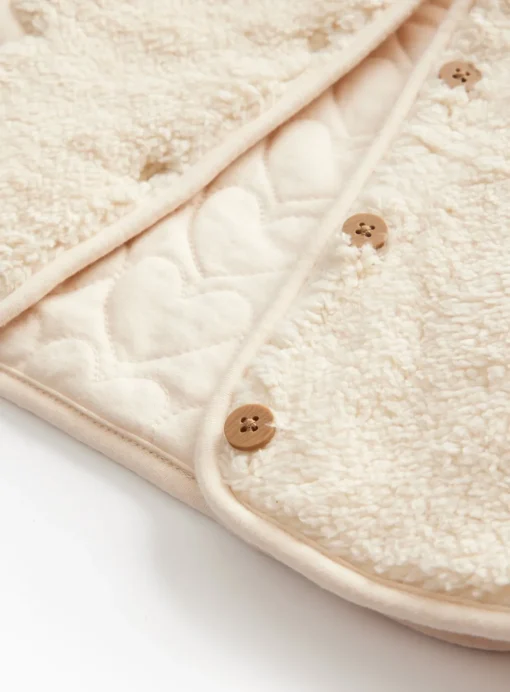 Cream Borg Jacket 6-9 months