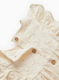 Cream Broderie Dress & Bloomers Set 9-12 months