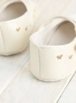 Cream Butterfly Mary Jane Shoes 6-9 months