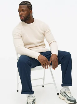 Cream Chenille Crew Neck Jumper S