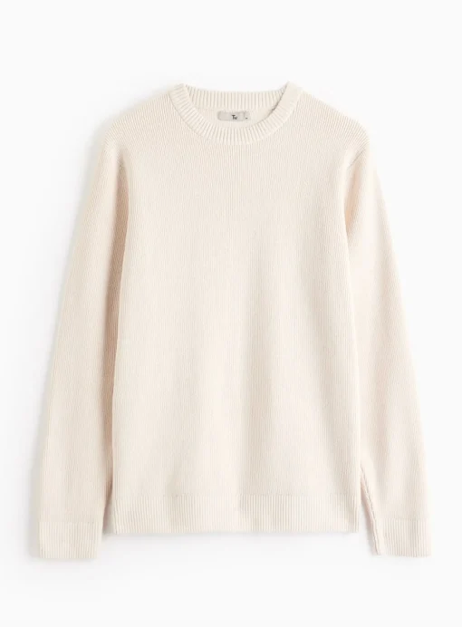 Cream Chenille Crew Neck Jumper S