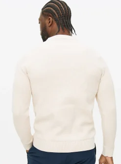 Cream Chenille Crew Neck Jumper S