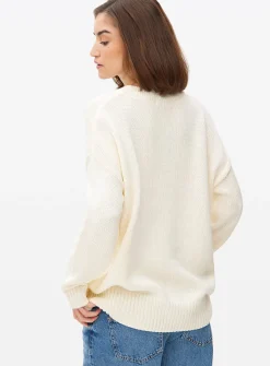 Cream Crew Neck Jumper 10