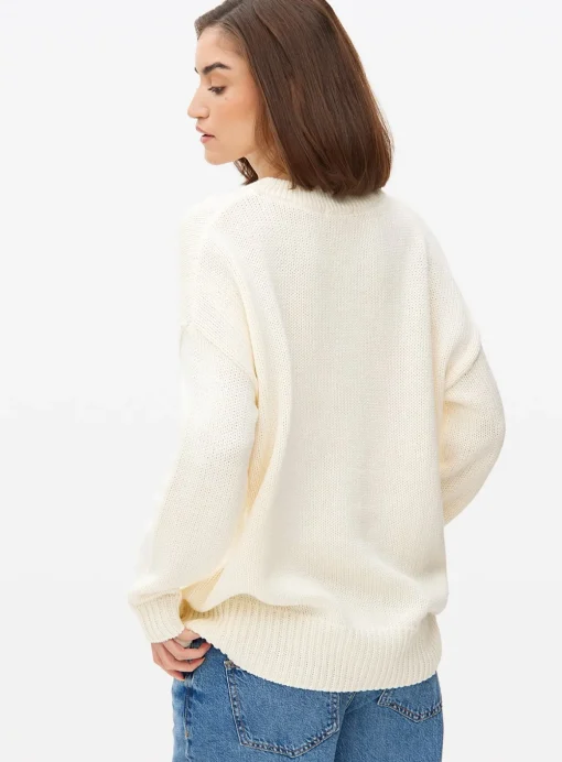 Cream Crew Neck Jumper 10
