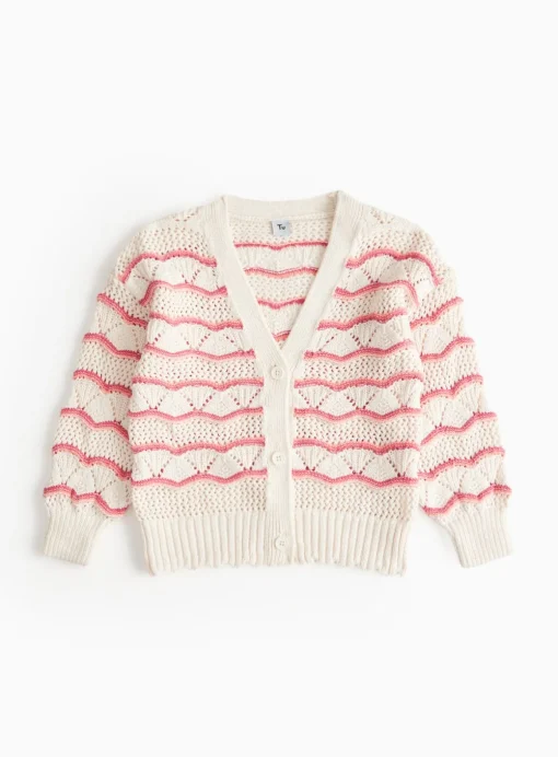 Cream Crochet Look Cardigan 5 years