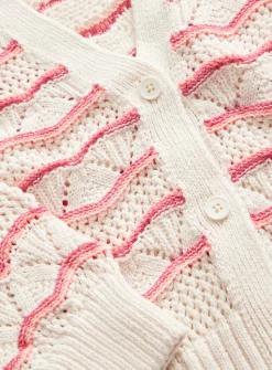 Cream Crochet Look Cardigan 5 years