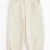 Cream Denim Barrel Leg Jeans 5 years